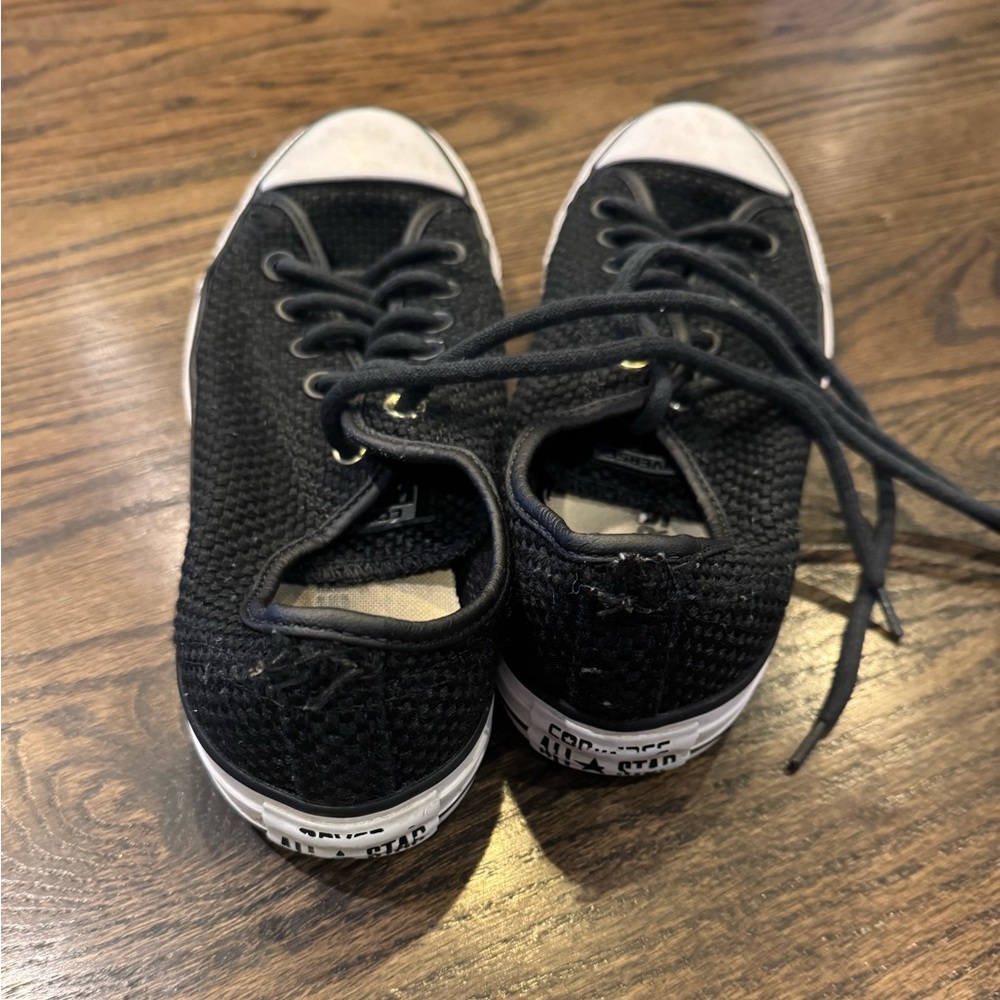 Converse Men's Black and White Sneakers - Picture 3 of 5
